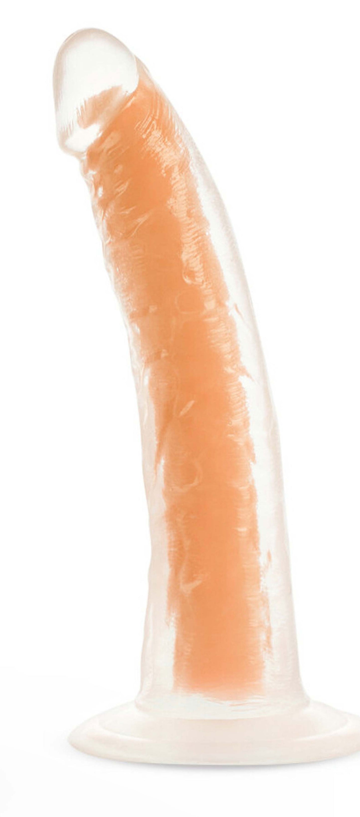 Neo Elite Glow in the Dark - Lavo - 7 Inch Silicone Dual Density Dildo - Neon Orange BL-12719
