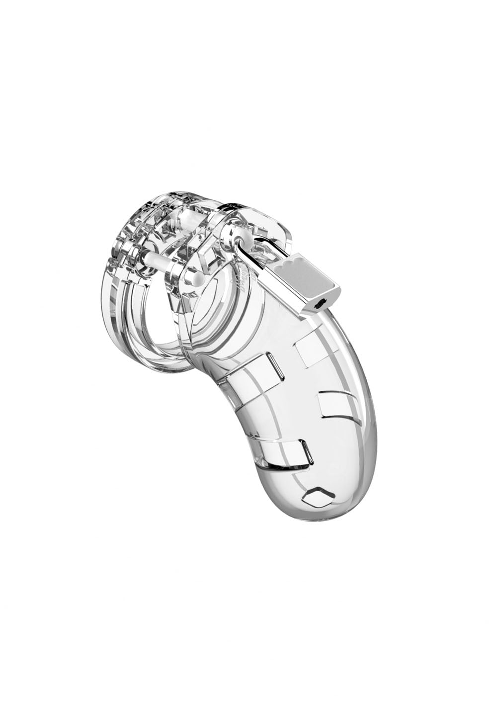 Mancage Model 1 Chastity 3.5 Inch Cock Cage - Transparent MCG-MCG001TRA
