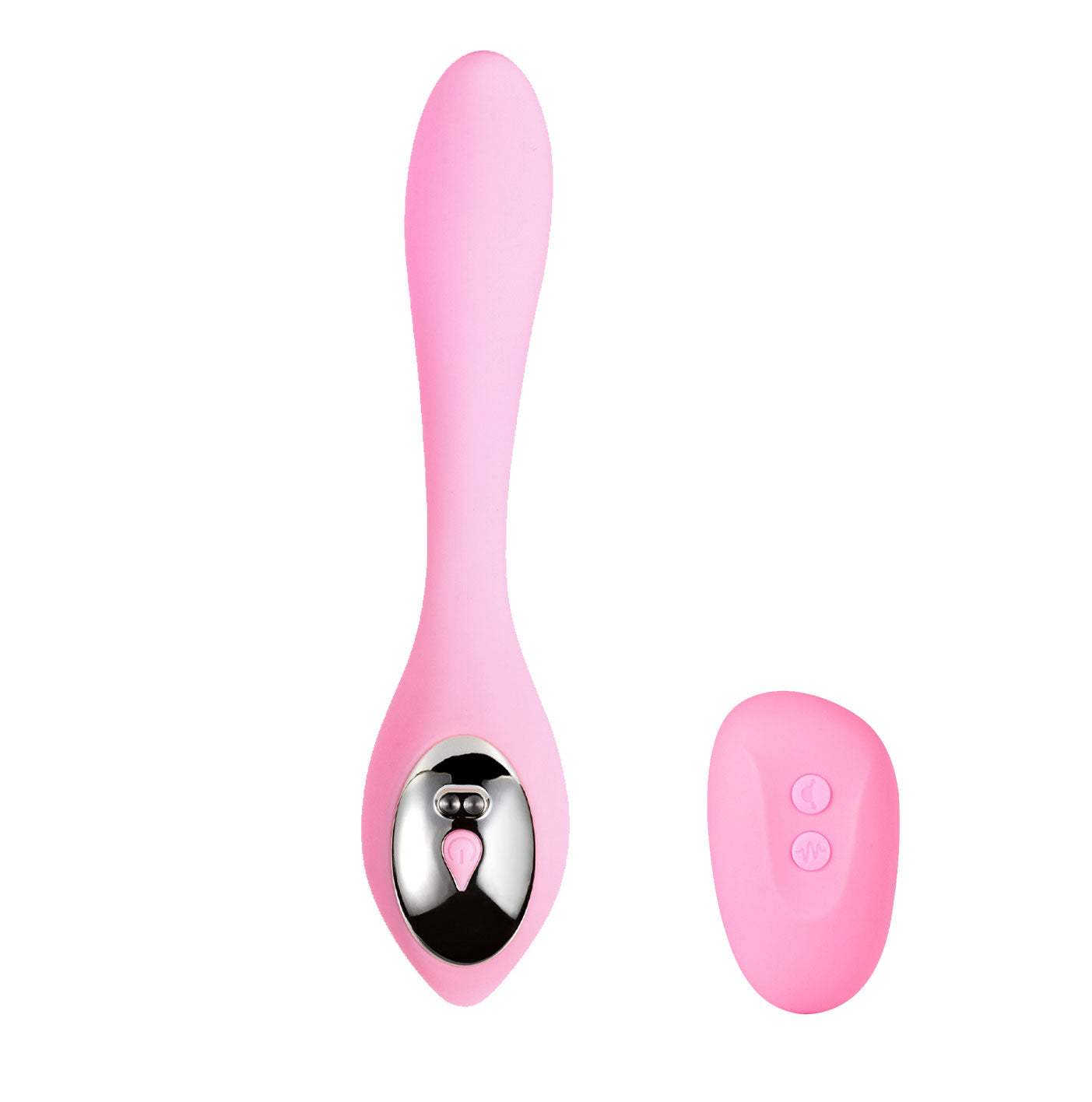 Harmonie Rechargeable Remote Silicone Bendable Vibrator - Pink MTLM1841-P1