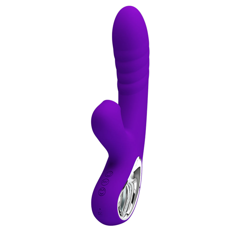 Pretty Love Jersey Sucking and Vibrating Rabbit - Purple BI-014833