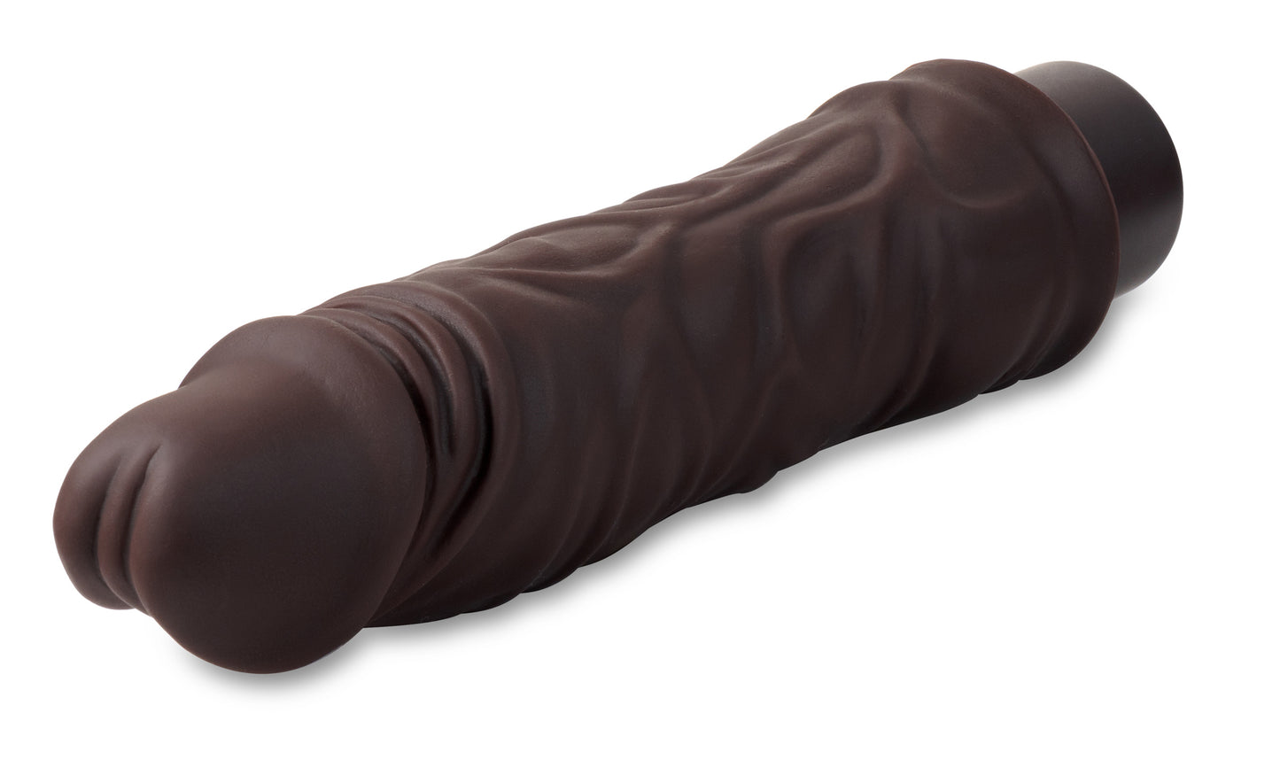 Dr. Skin Silicone - Dr. David - 8 Inch Vibrating Dildo - Brown BL-12356