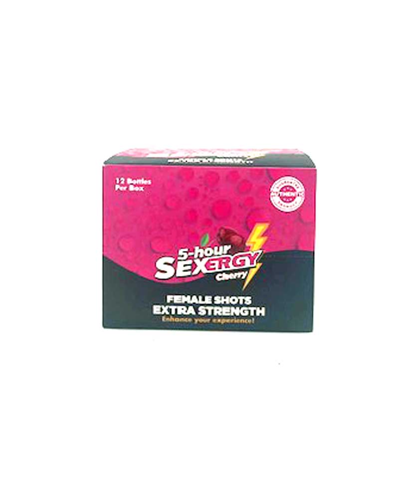 Sexergy - Female Liquid Shot 12 Ct Display - Cherry CG-SEXFLIQ