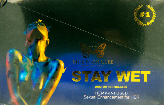 Mile High Cure Stay Wet Hemp Infused Sexual Enhancement for Her 24ct Display MHC-STYWETD